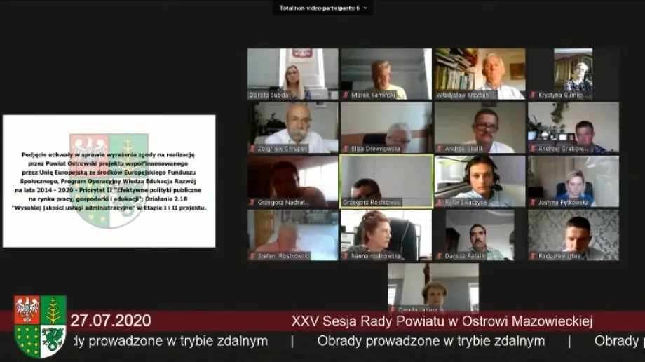 XXV sesja rady powiatu - jednogłośnie podjęto 2 uchwały
