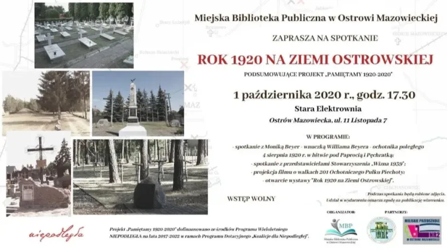 MBP zaprasza na spotkanie 'Rok 1920 na ziemi Ostrowskiej'