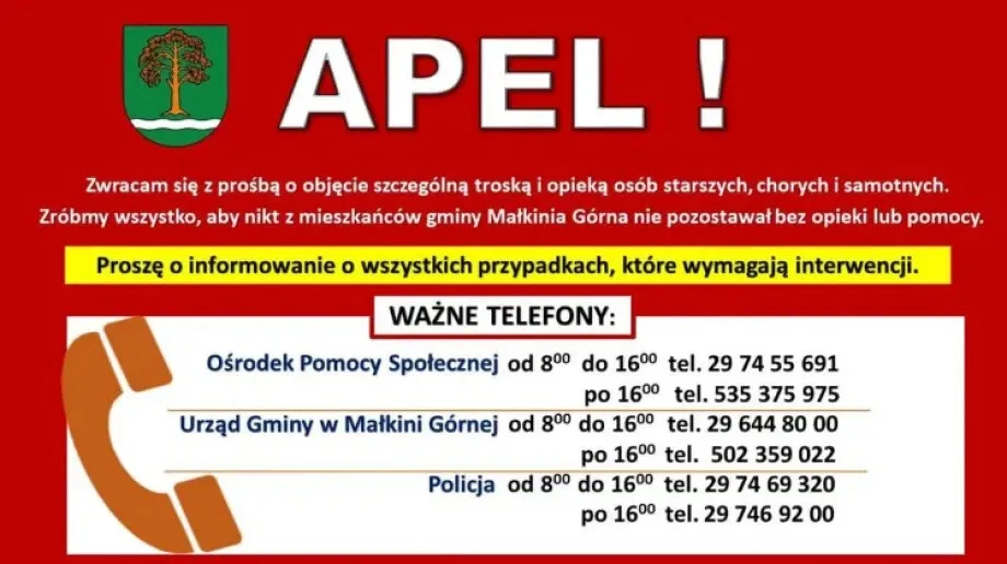 Małkinia Górna: Seniorze, masz problem ze zrobieniem zakupów? Zadzwoń.