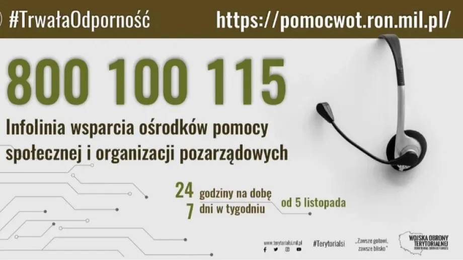 Ruszyła infolinia wsparcia ośrodków pomocy społecznej i organizacji pozarządowych