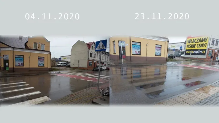 Podwójne przejście dla pieszych w Ostrowi Mazowieckiej. Postanowiono 'rozwiązać problem'