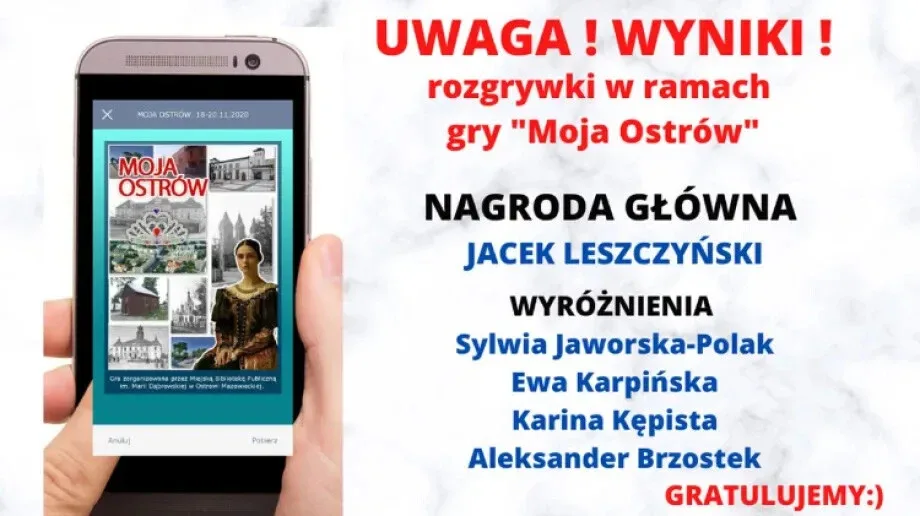 Rozstrzygnięcie gry w ramach 'Moja Ostrów'