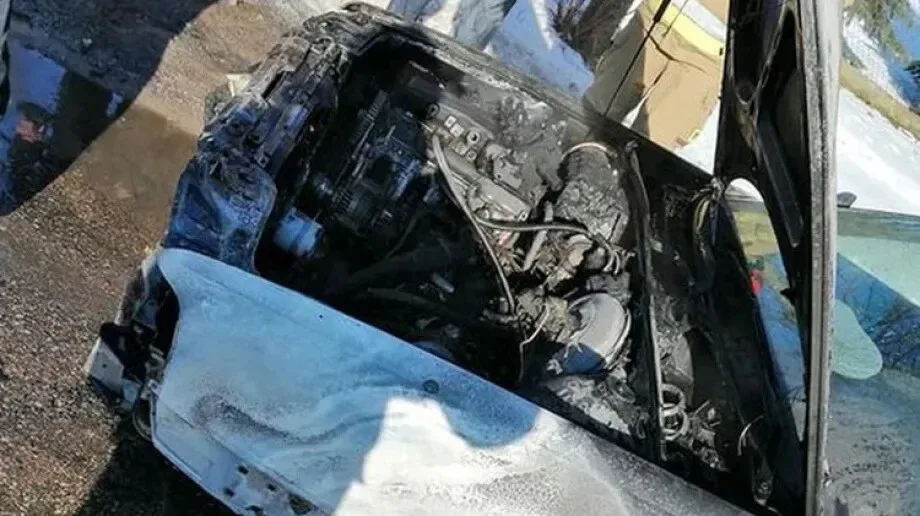 Pożar samochodu osobowego w Zarębach Kościelnych