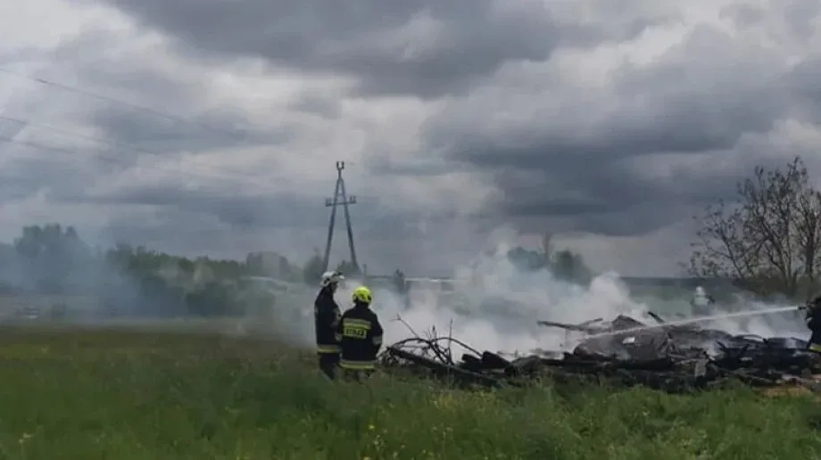 Pożar stodoły w miejscowości Kramkowo Lipskie