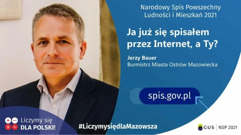 Burmistrz Jerzy Bauer wziął udział w spisie powszechnym