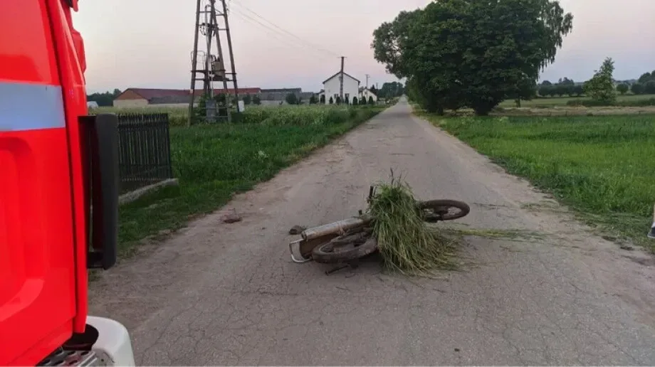 Wypadek z udziałem pijanego motocyklisty