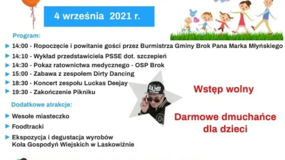 Już wkrótce w Broku odbędzie się piknik rodzinny