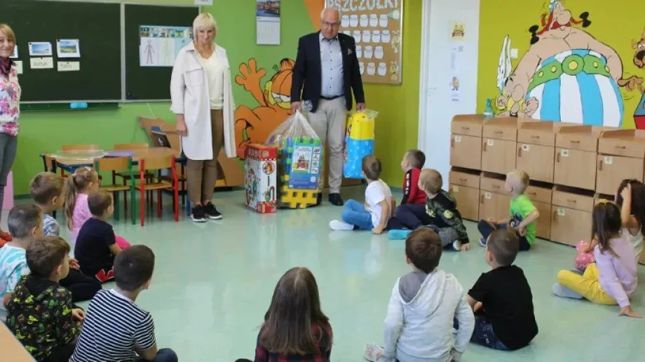 Burmistrz Gminy Brok Marek Młyński z odwiedzinami w ZPPO w Broku