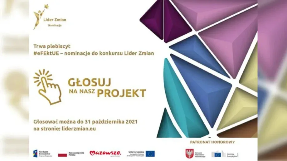 Projekt Gminy Ostrów Mazowiecka w plebiscycie #eFEktUE - nominacje do konkursu Lider Zmian