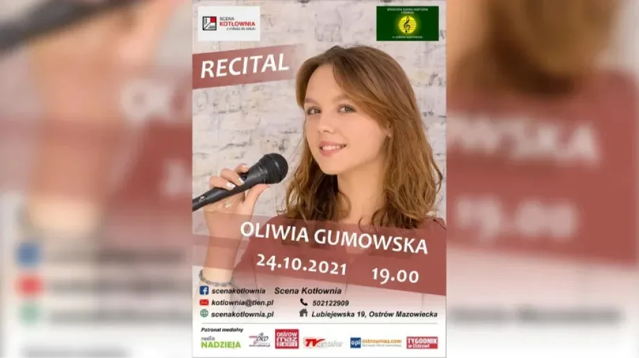 Już w niedzielę recital Oliwii Gumowskiej