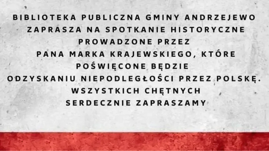 Wkrótce spotkanie historyczne w Andrzejewie 