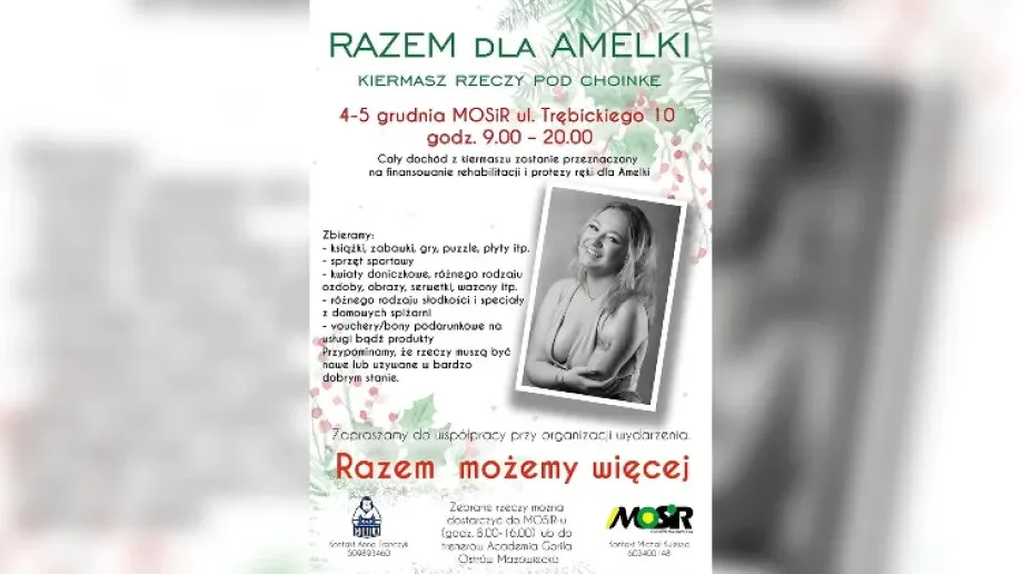'Razem dla Amelki' - kiermasz rzeczy pod choinkę
