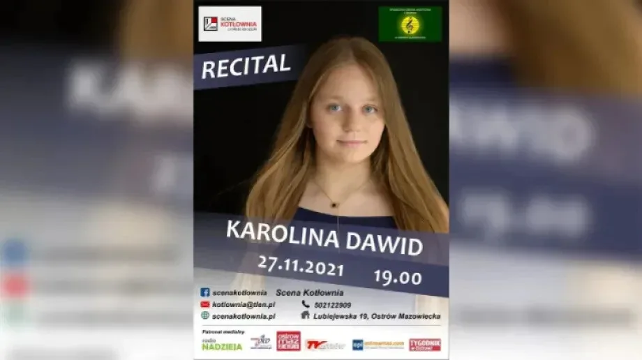 Już jutro odbędzie się recital Karoliny Dawid 