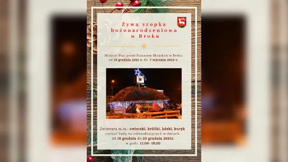Żywa szopka bożonarodzeniowa w Broku