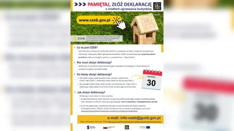 Urząd Gminy w Ostrowi Mazowieckiej przypomina o składaniu deklaracji dotyczącej źródeł ciepła