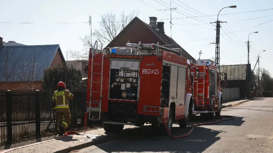 Pożar przy ulicy Partyzantów (zdjęcia)