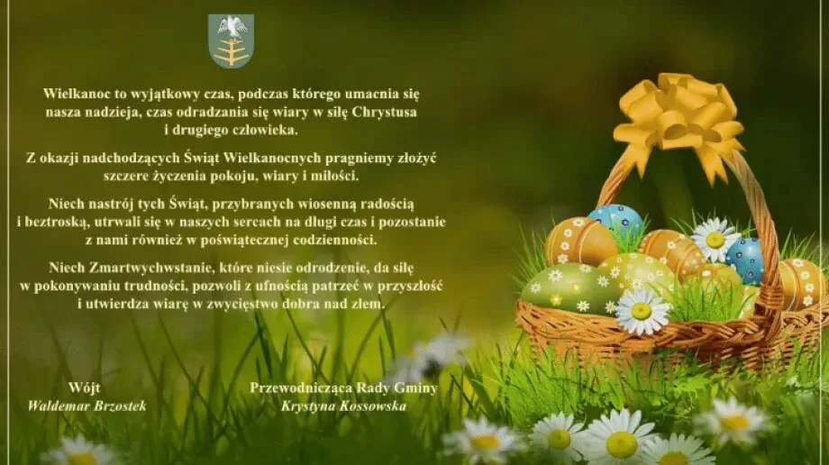Życzenia wielkanocne od Urzędu Gminy Ostrów Mazowiecka