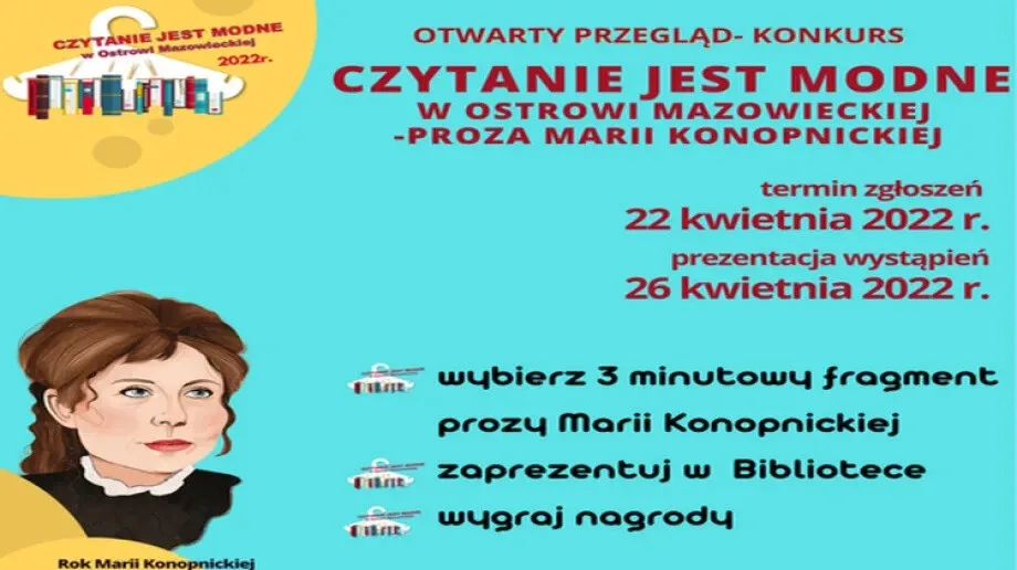 Konkurs 'Czytanie jest modne' w ostrowskiej bibliotece