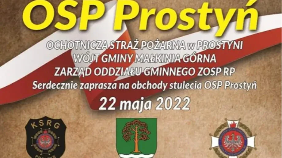 Już w niedzielę odbędą się obchody stulecia OSP Prostyń