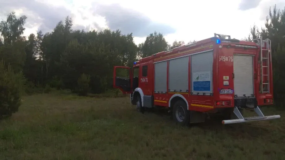 Pożar łąki w miejscowości Stara Złotoria
