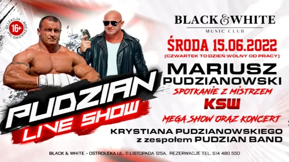 Mariusz Pudzianowski w klubie Black & White w Ostrołęce!