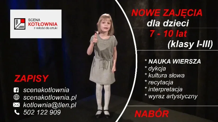 Nabór na zajęcia w Teatrze Scena Kotłownia! 
