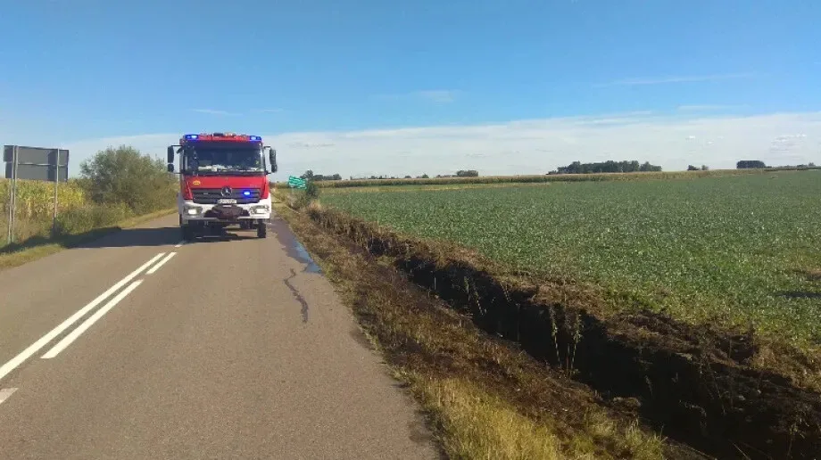 Pożar trawy w miejscowości Rawy-Gaczkowo