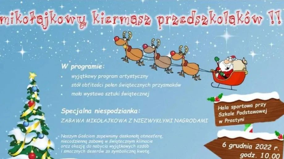 'Mikołajkowy Kiermasz Przedszkolaków' w Prostyni już wkrótce!