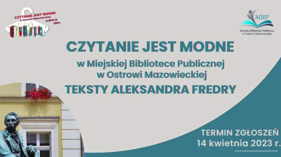 Rozwiń pasję do czytania dzięki VI edycji konkursu 'Czytanie jest modne' w Ostrowi Mazowieckiej