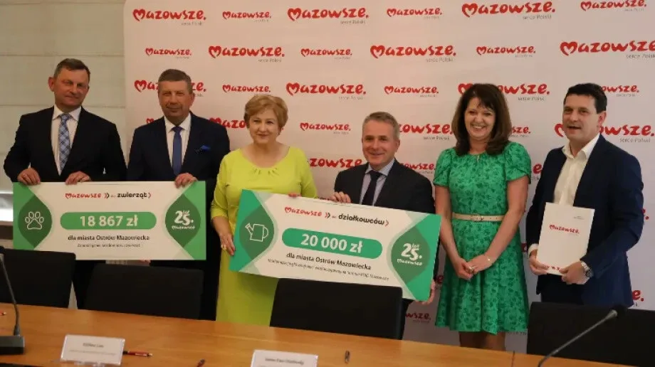 Mazowsze dla działkowców i zwierząt - Miasto Ostrów Mazowiecka otrzymuje wsparcie finansowe na projekty