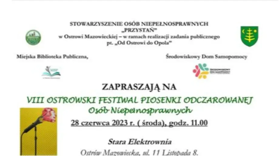 VIII Ostrowski Festiwal Piosenki Odczarowanej Osób Niepełnosprawnych 