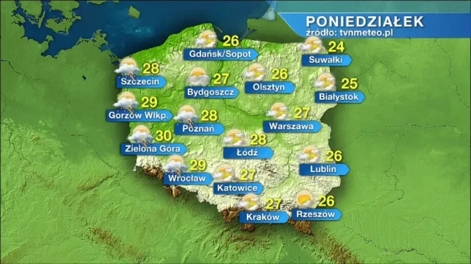 Poniedziałek pogodny i (jeszcze) bardzo ciepły. Potem temperatura nieco spadnie (wideo)