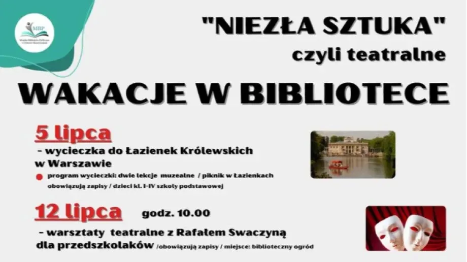 'Niezła sztuka' - teatralne wakacje w bibliotece 