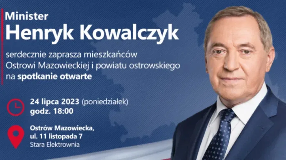 Minister Henryk Kowalczyk spotka się z wyborcami 