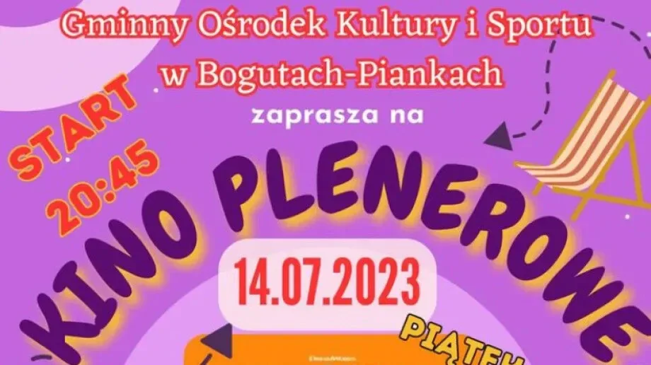 Kino plenerowe w Bogutach piankach już w piątek!