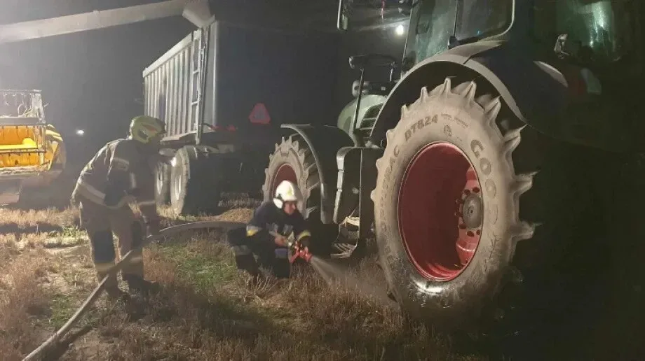 Pożar rżyska w Pieńkach Wielkich