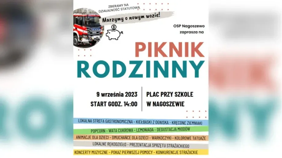OSP Nagoszewo zaprasza na Piknik Rodzinny