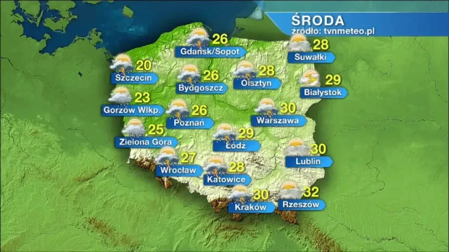 Środa z deszczem i burzami. Te ostatnie dadzą się we znaki zwłaszcza na południu