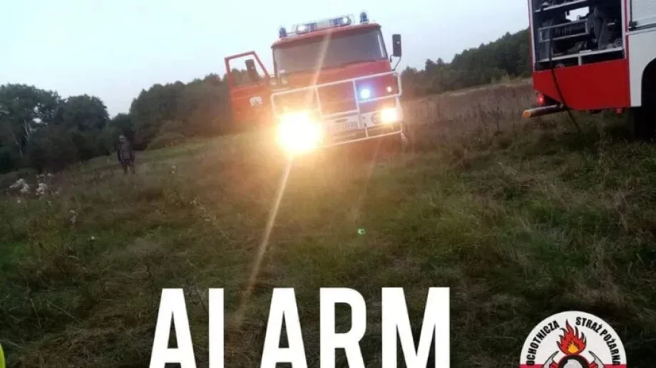 OSP Grądy gasiła pożar trawy i poszycia leśnego