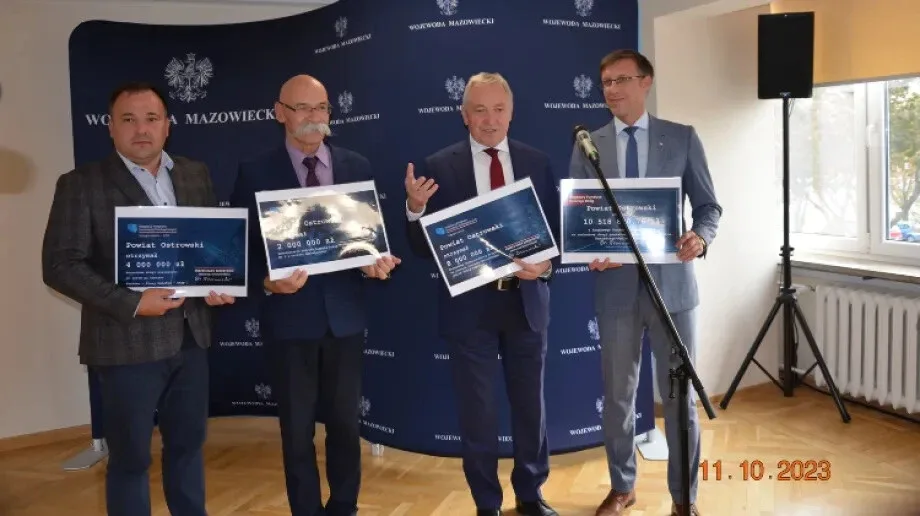  Powiat Ostrowski otrzymał dofinansowanie na kolejne inwestycje