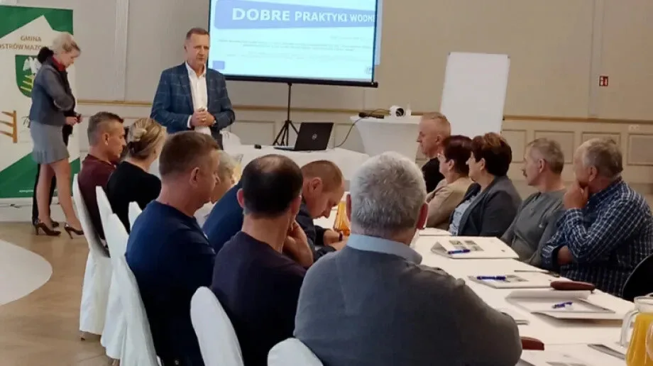 Gmina Ostrów Mazowiecka zorganizowała szkolenie dla rolników i mieszkańców w zakresie dobrych praktyk wodnych