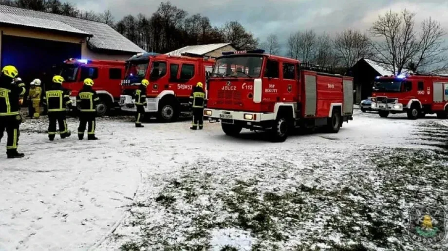 Pożar kotłowni w Cietrzewkach-Warzynie