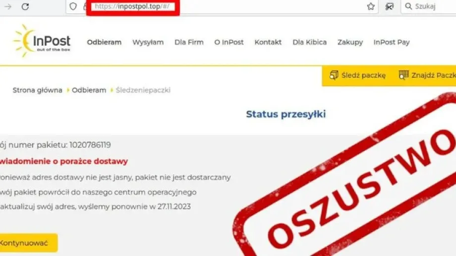 Oszustwo 'Na przesyłkę' z wykorzystaniem SMS