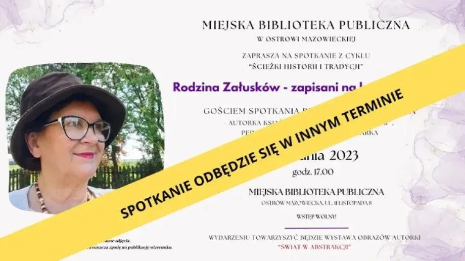 Spotkanie z panią Alicją odbędzie się w innym terminie