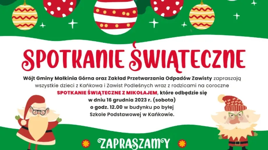 Gmina Małkinia Górna zaprasza na Spotkanie Świąteczne