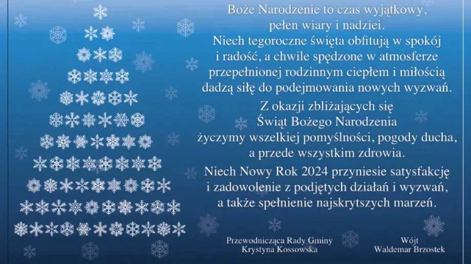 Życzenia świąteczne władz samorządowych gminy Ostrów Mazowiecka