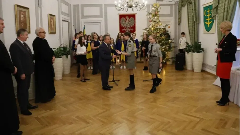 Uroczysta wigilia w Ratuszu miejskim w Ostrowi Mazowieckiej