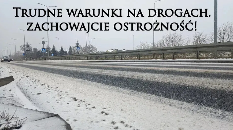 Trudne warunki na drogach na terenie całego Mazowsza