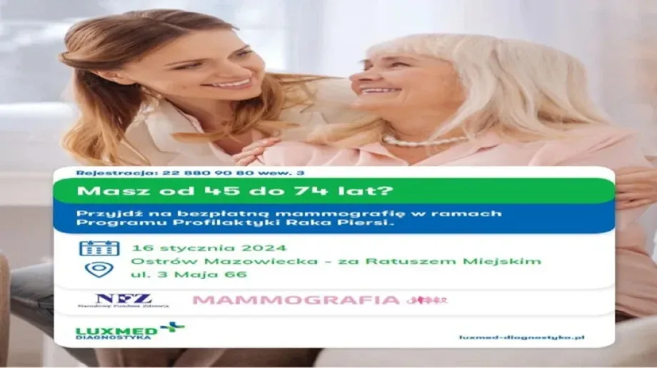 Mammobus zaprasza kobiety w Ostrowi Mazowieckiej