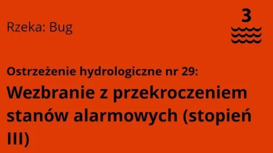 Rzeka Bug przekroczyła stan alarmowy
